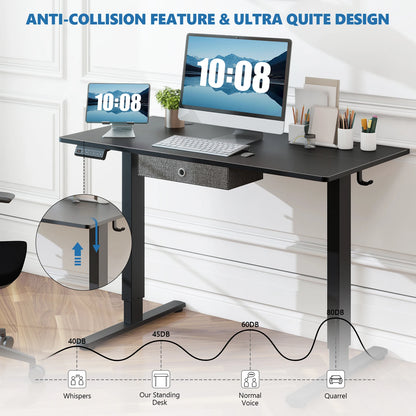 Electric Standing Desk - Height Adjustable Sit-Stand Computer Workstation