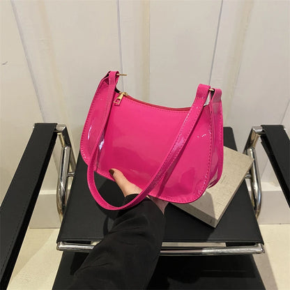 Luxury Solid Leather Shoulder Bag