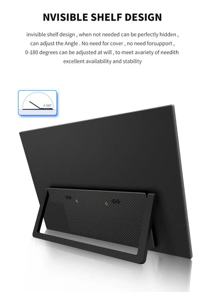 16" FHD Portable Touch Monitor IPS 1200P Display with Kickstand & VESA