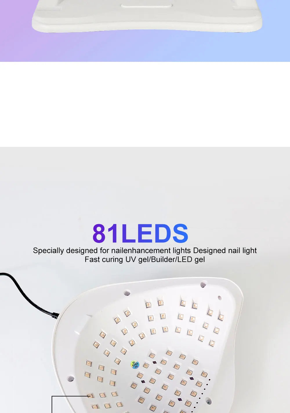 81-LED UV LED Nail Lamp - Professional Gel Nail Dryer
