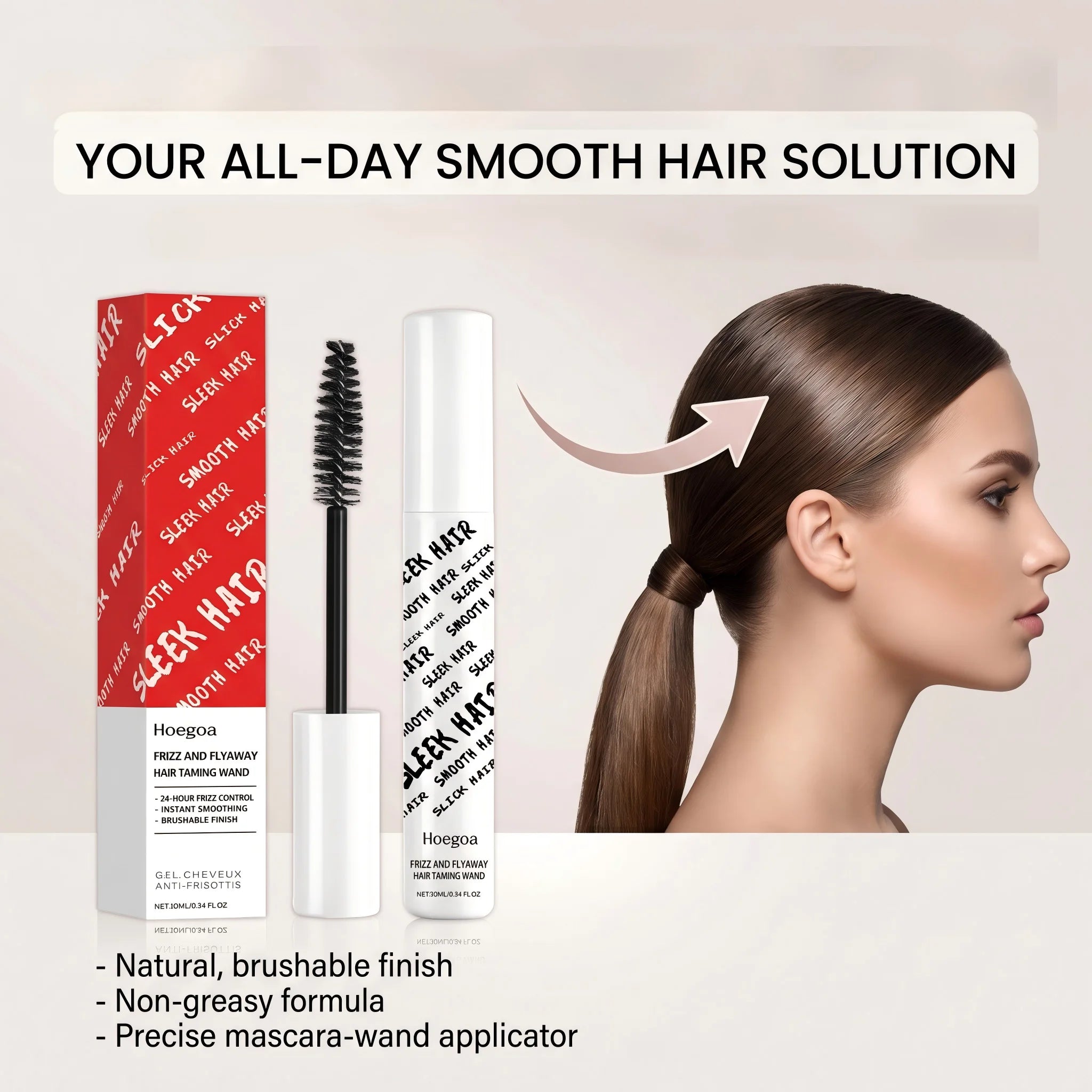 Anti-Frizz Hair Finishing Stick for Sleek Flyaway & Edge Control - 1