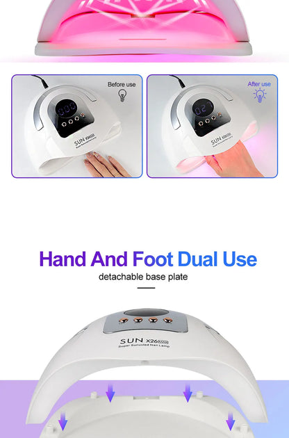 Professional 380W UV LED Nail Lamp - 81 LEDs Fast Gel Dryer