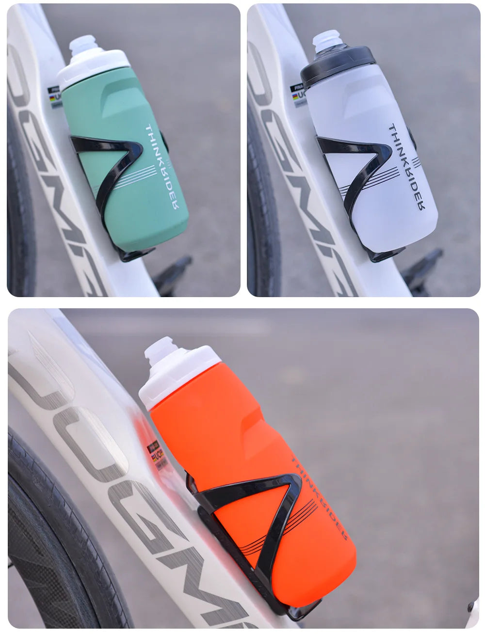 ThinkRider Sports Water Bottle - Leak-Proof Squeeze Bottle for Cycling & MTB