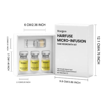 Microneedle Hair Regrowth Serum Kit - Scalp Nourishing & Micro-Infusion Treatment
