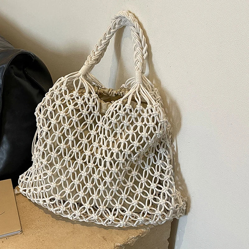 Luxury Boho Knitted Beach Tote
