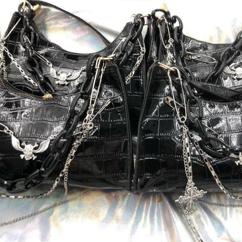 Luxury Gothic Punk Underarm Bag