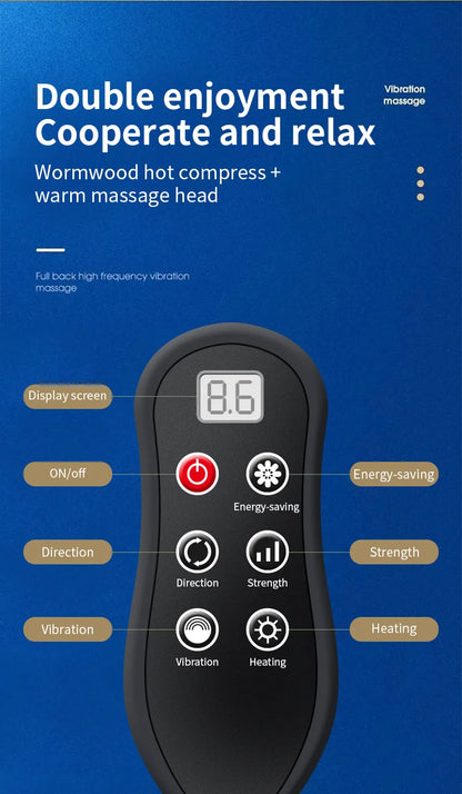 Electric Neck & Back Massage Pillow with Heat & Deep Tissue Kneading