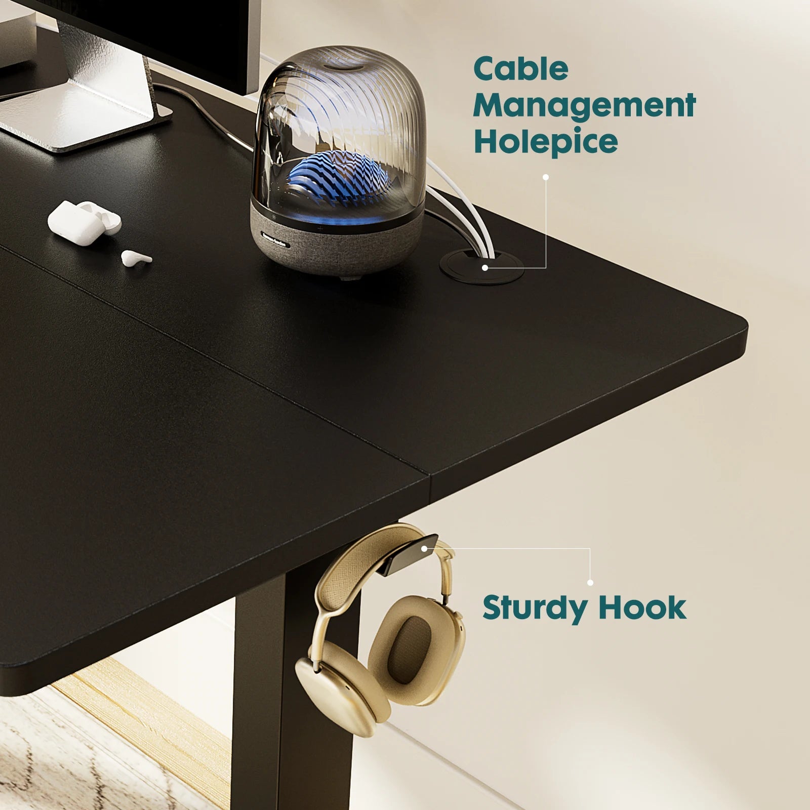 Electric Height Adjustable Standing Desk | Ergonomic Sit-Stand Workstation - 12