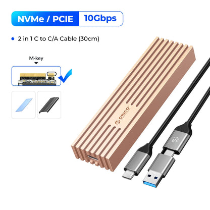 ORICO NVMe M.2 SSD Enclosure 40Gbps USB4 External Case for PCIe SSD