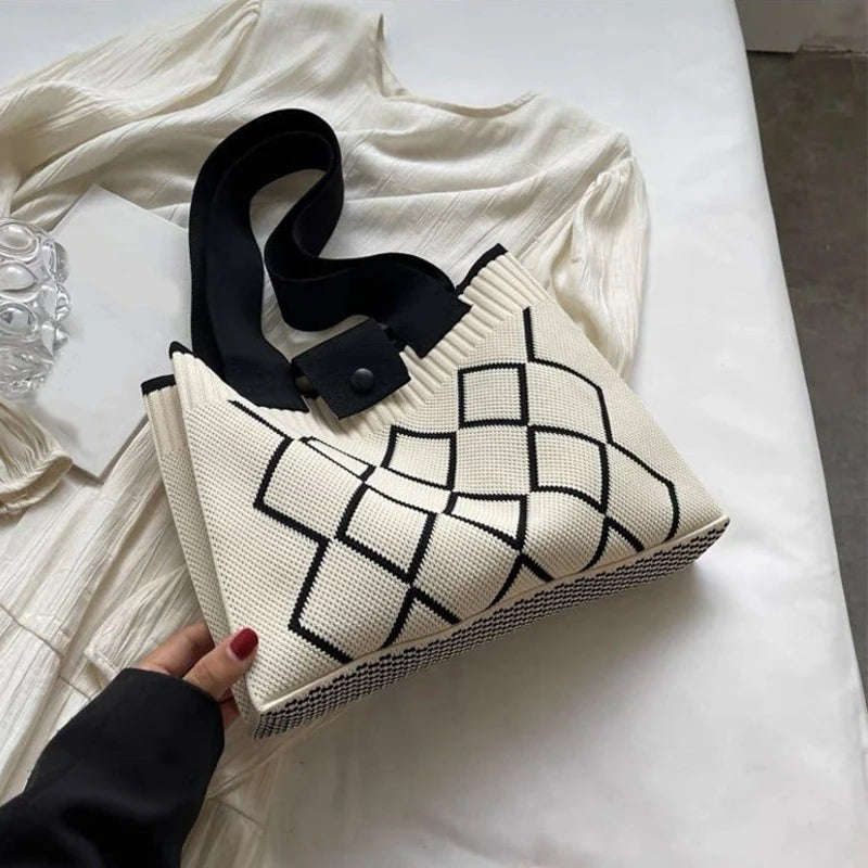 Luxury Knit Trendy Tote