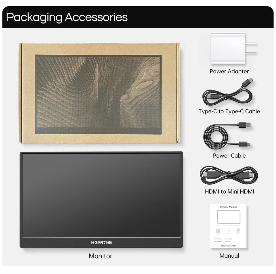 18.5" 120Hz Portable Gaming Monitor 100% sRGB HDR10 IPS Laptop Display - 23