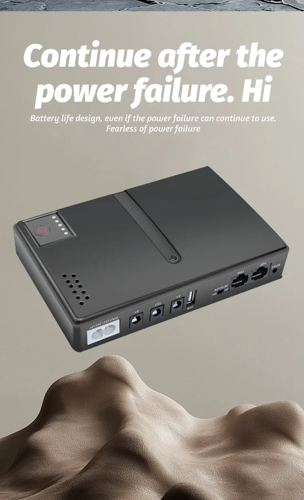 Mini Portable UPS Backup Power Supply for WiFi Routers & Security Cameras - 11