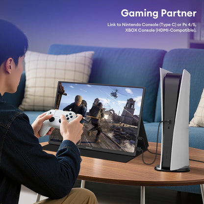 16" 2.5K 144Hz Portable Gaming Monitor - QHD IPS Travel Display for Laptop