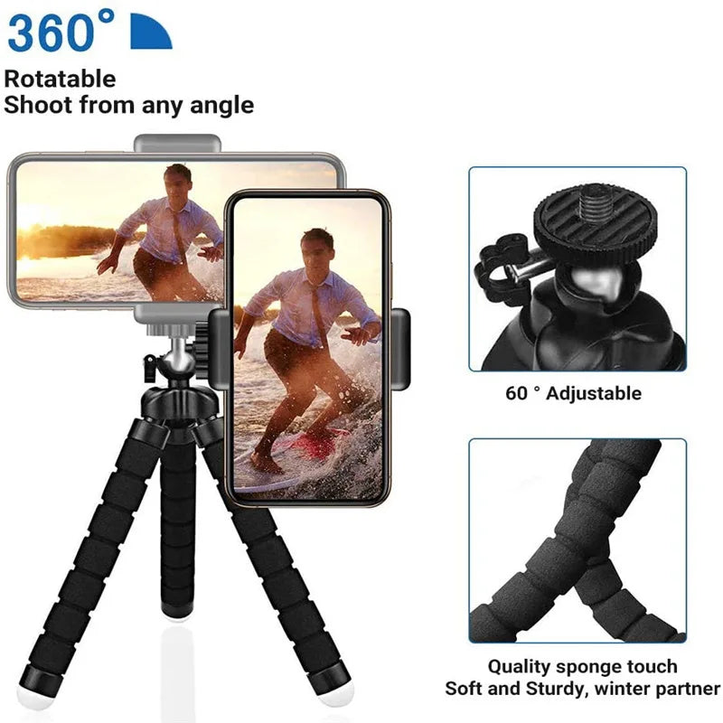 Flexible Octopus Mini Tripod for Smartphones, Cameras & Webcams - 5