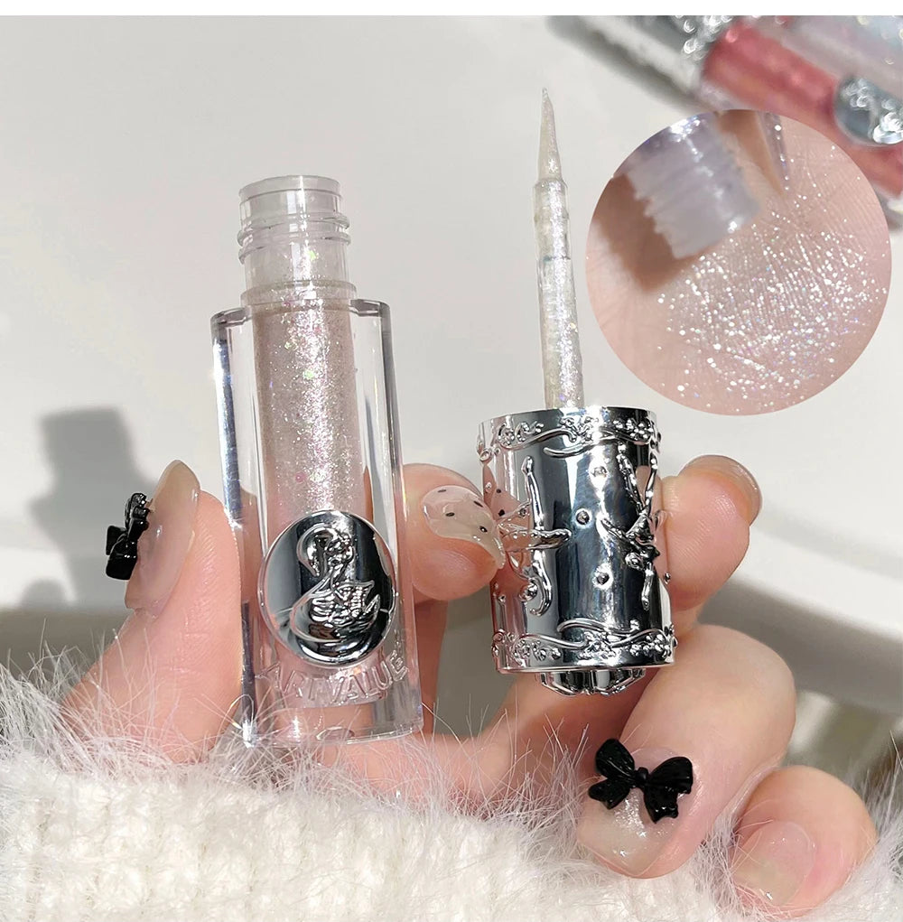 Liquid Shimmer Eyeshadow - Long-Lasting Waterproof Glitter Makeup