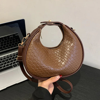 Luxury Half Moon Shoulder Bag