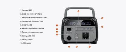 500W Portable Power Station 346Wh LiFePO4 Battery Solar Generator