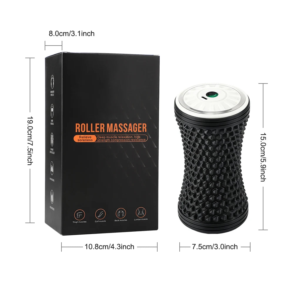 Electric Vibrating Foam Roller for Deep Tissue Muscle Recovery & Pain Relief