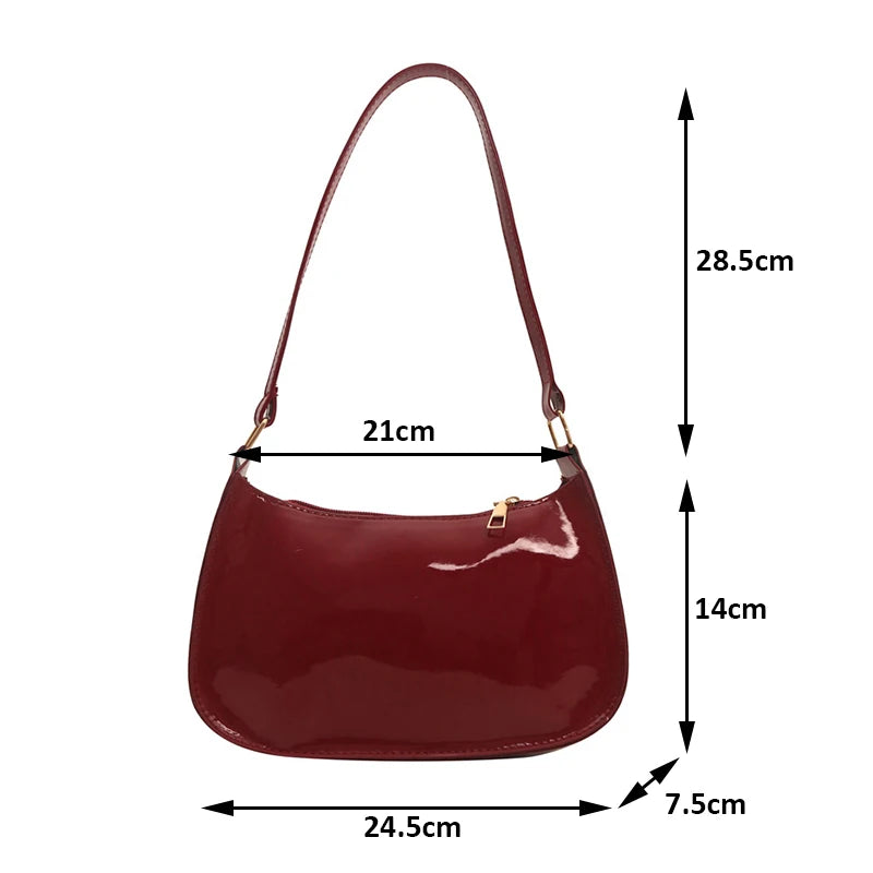 Luxury Solid Leather Shoulder Bag