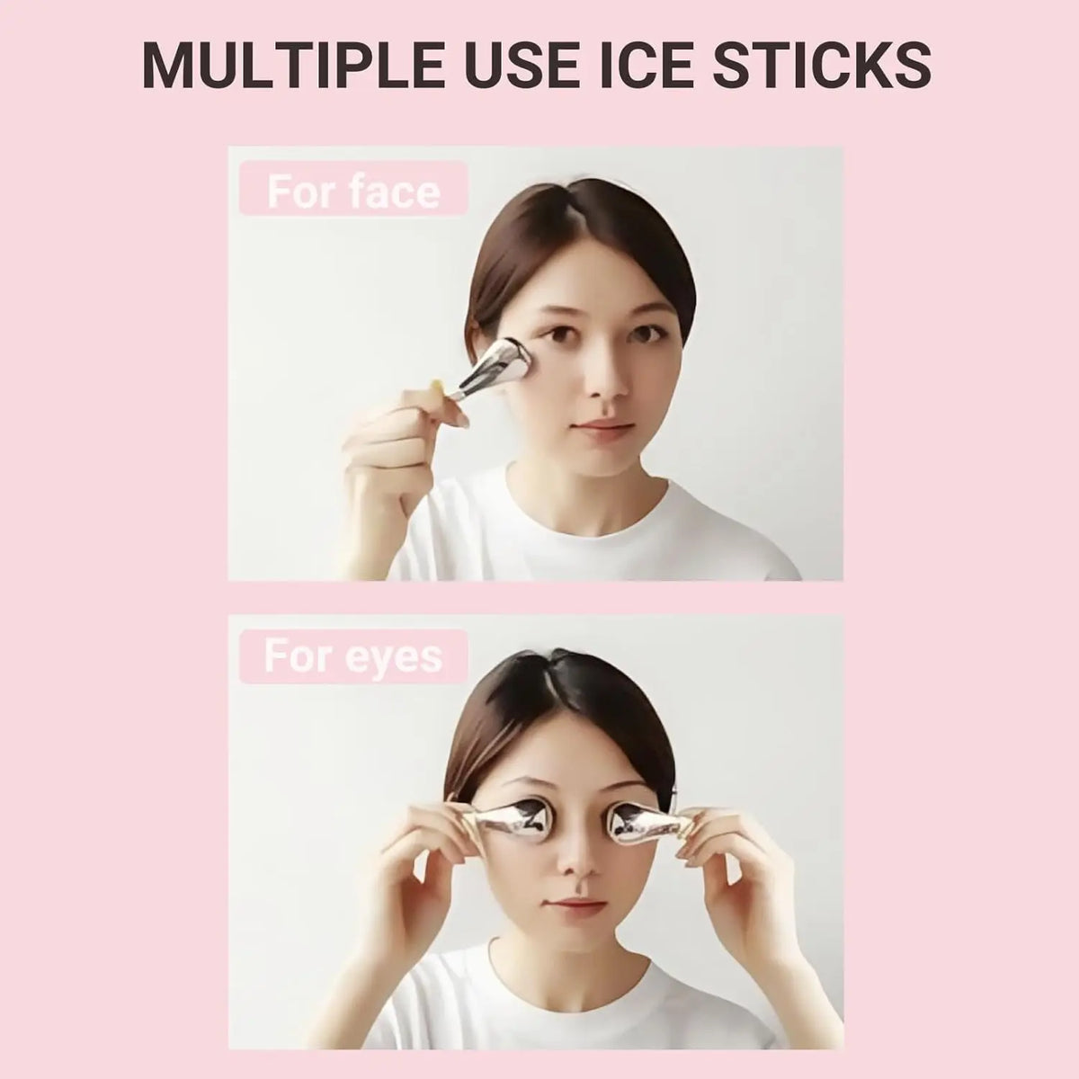 Stainless Steel Facial Cryo Sticks for Skin Tightening and Puffiness Relief