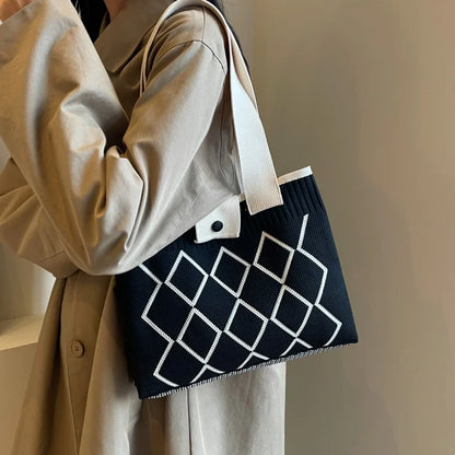 Luxury Knit Trendy Tote
