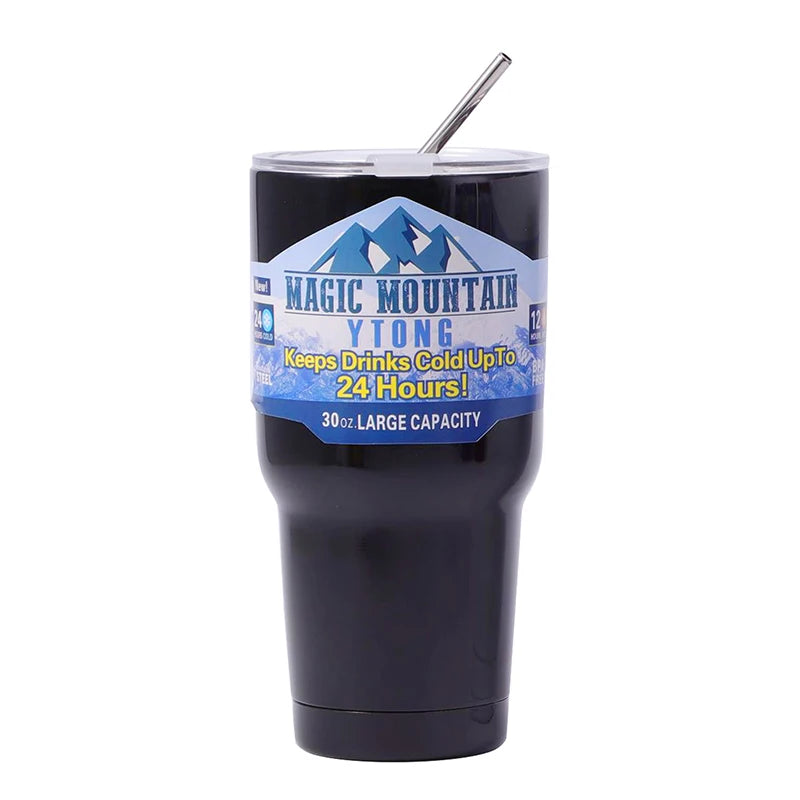 900ml Vacuum Insulated Stainless Steel Tumbler with Straw for Travel - 23