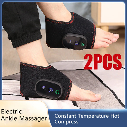 Electric Heated Ankle & Foot Massager with Vibration Therapy & Heat