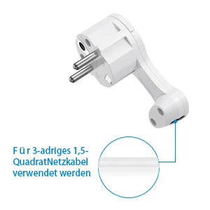 Space-Saving European Flat Plug Adapter with Foldable Handle - 4 Pack - 11