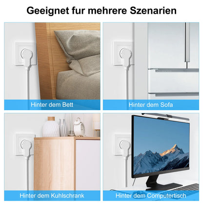 Ultra-Thin Folding Flat Plug 4000W - Space Saving Wall Power Connector