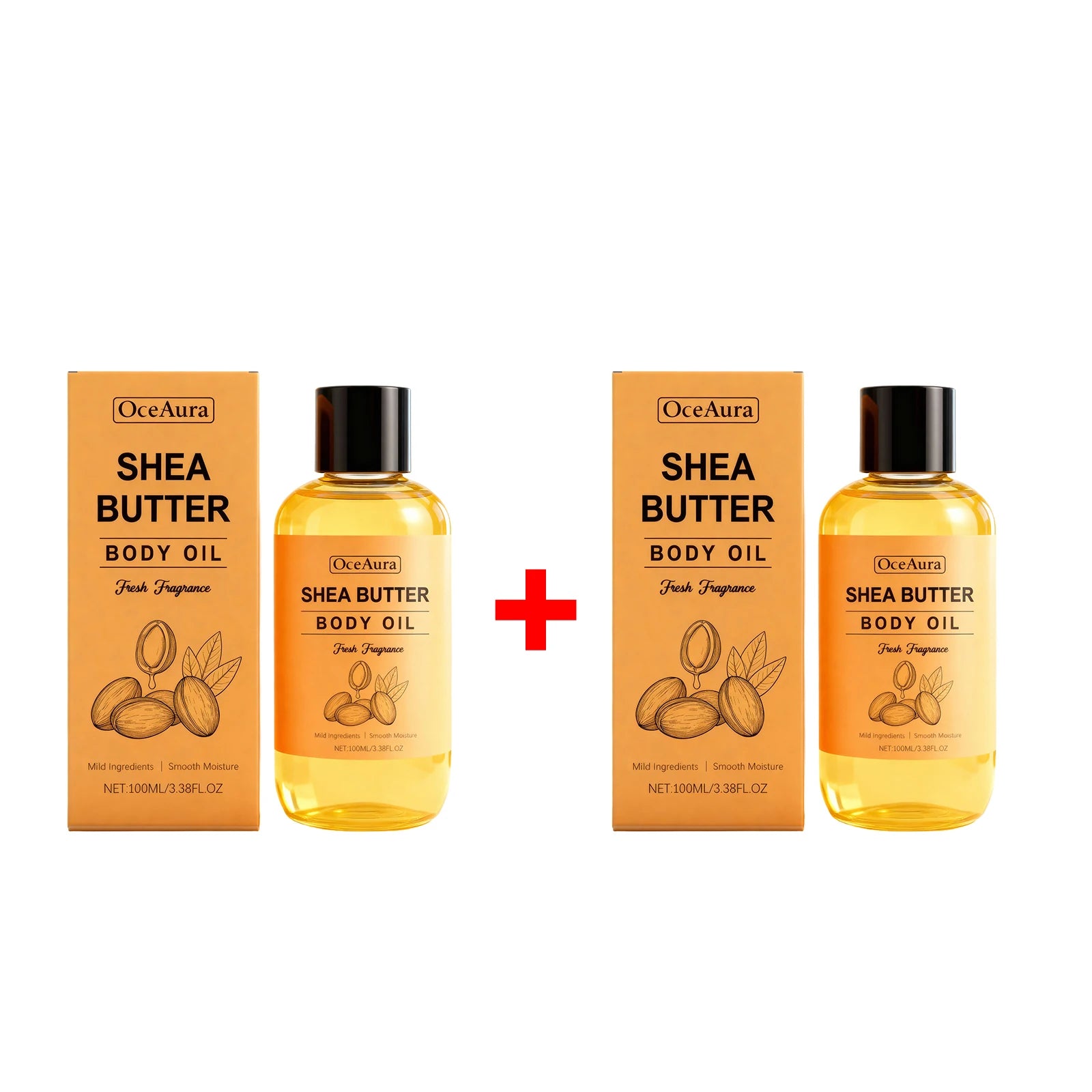 Shea Butter Body Oil for Deep Hydration & Dry Skin Repair - 18