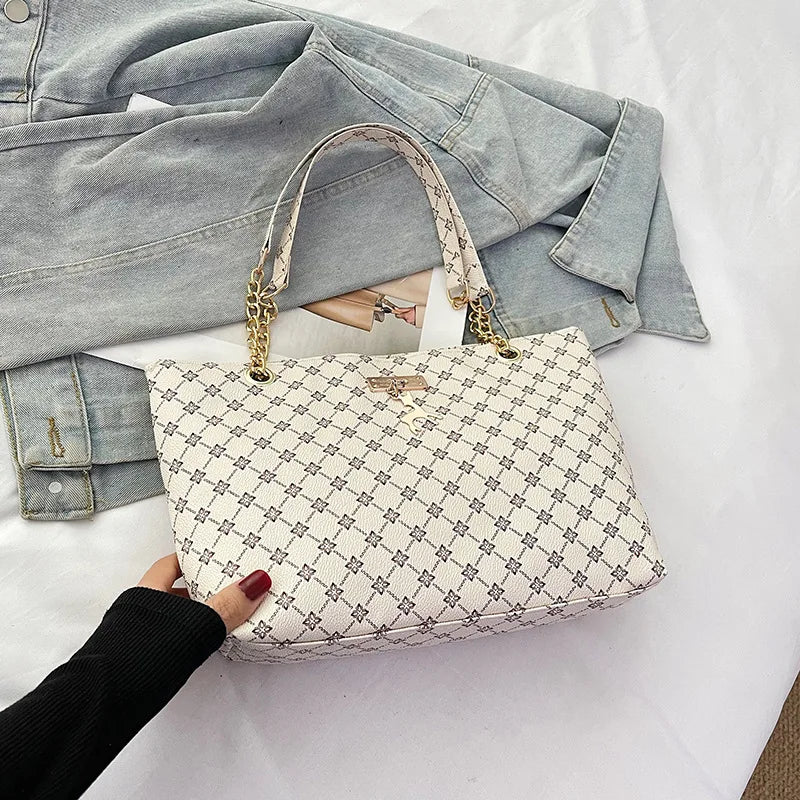 Luxury Vintage PU Tote Bag