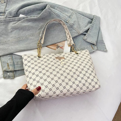 Luxury Vintage PU Tote Bag