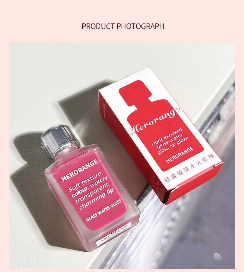 Glass-Like Lip Lacquer - Mirror Shine Hydrating Long-Lasting Lipstick