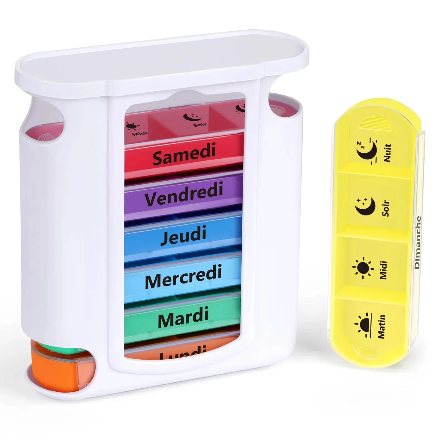 7-Day Weekly Pill Organizer 4 Times a Day Pill Box