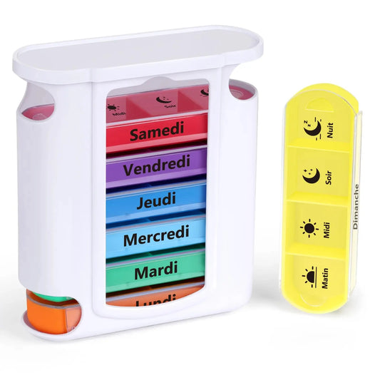 7-Day Weekly Pill Organizer 4 Times a Day Pill Box