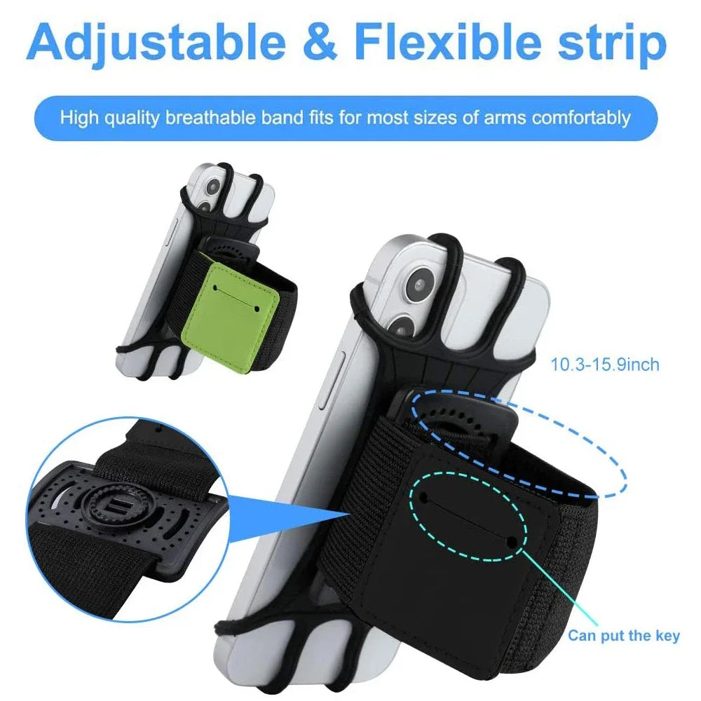 360° Rotating Universal Wrist Phone Holder for Running and Sports - 4