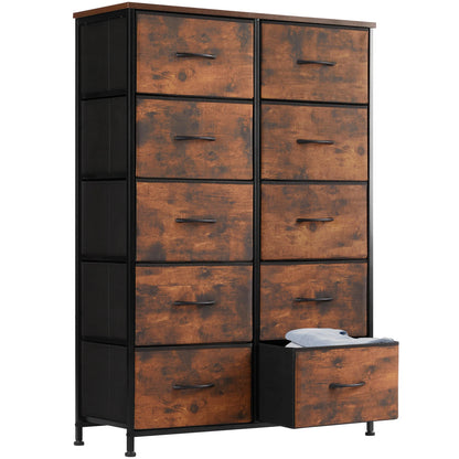 10-Drawer Fabric Dresser Storage Organizer with Sturdy Steel Frame