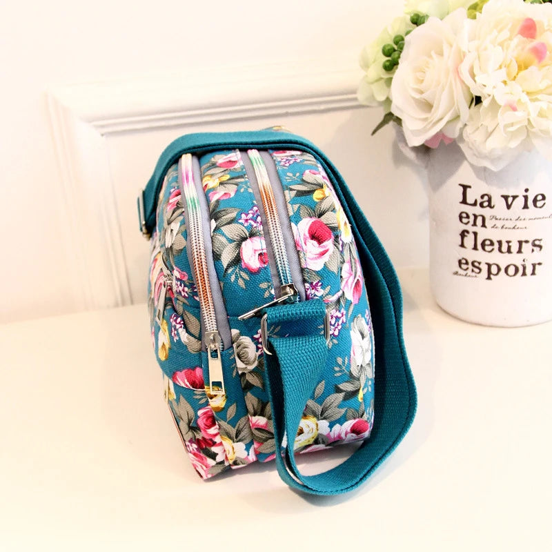 Luxury Vintage Floral Canvas Tote