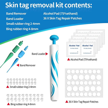 2-in-1 Skin Tag Removal Kit - Painless Home Mole & Skin Tag Remover Tool