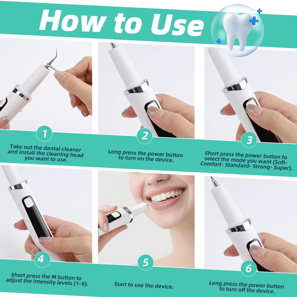 Ultrasonic Electric Teeth Cleaner & Tartar Remover for Professional Oral Care