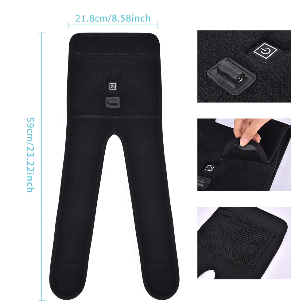 Electric Heated Knee Brace - USB Vibration Therapy & Support Pad - 9
