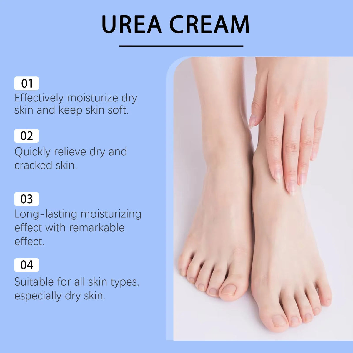 60% Urea Moisturizing Cream for Cracked Heels and Rough Skin Repair