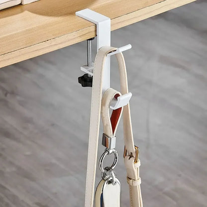 Universal Aluminum Desk Hook: Headphone Stand & Portable Bag Hanger
