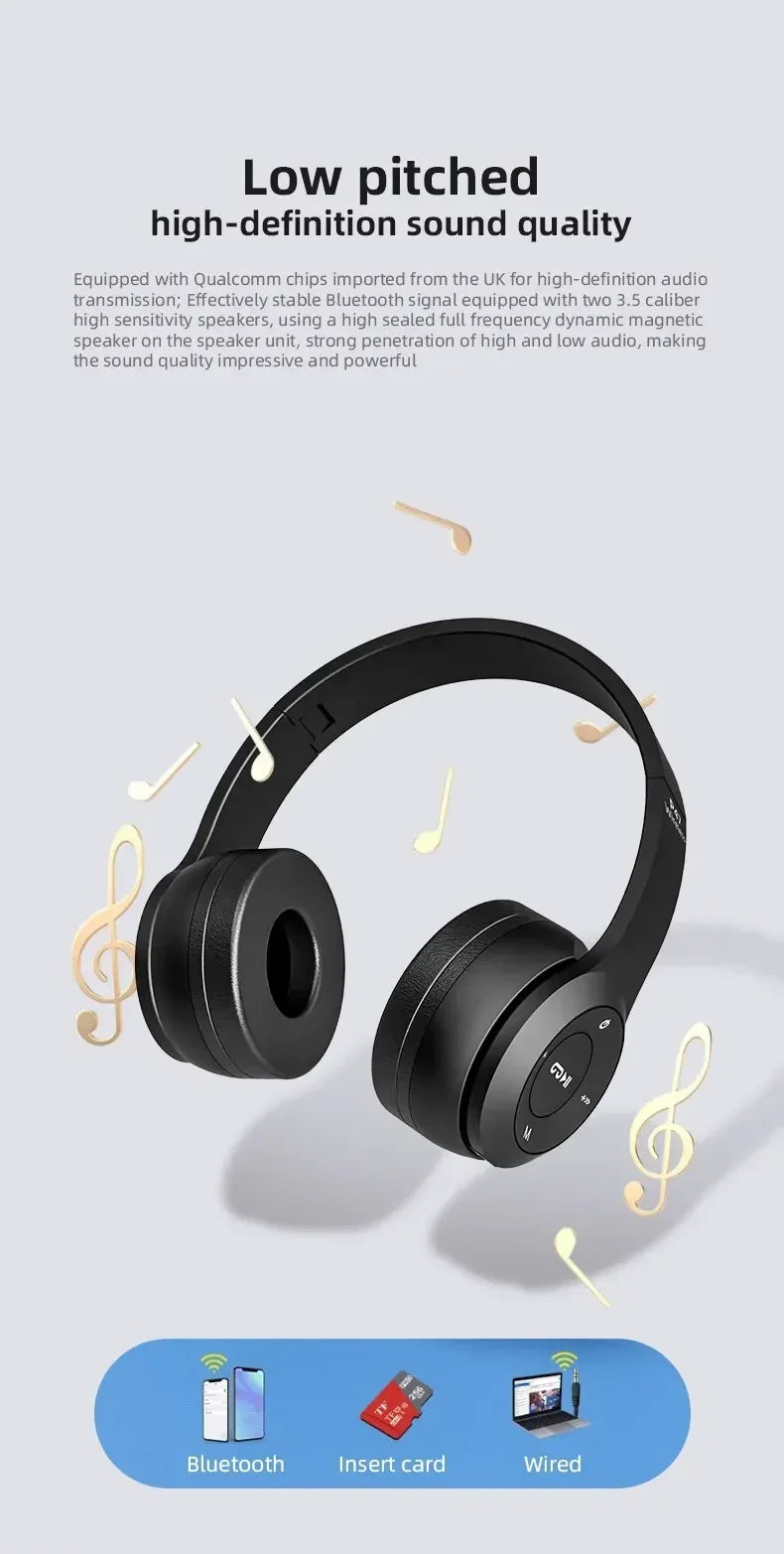 P47 Wireless Bluetooth 5.0 Foldable Stereo Gaming Headset - 8