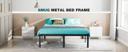 Heavy-Duty Metal Platform Bed Frame - Sturdy Steel Slat Support