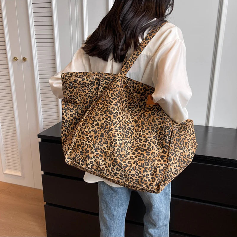 Luxury Leopard Print Tote Bag