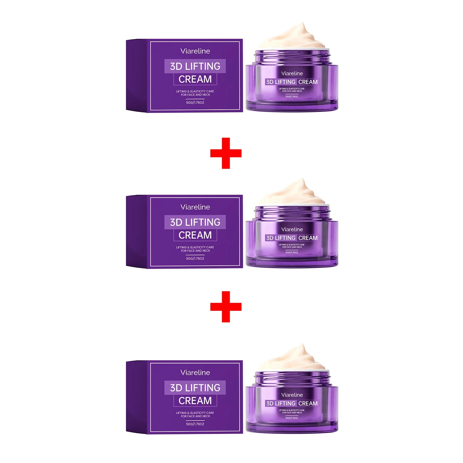 3D Face and Neck Lifting Firming Cream - Anti-Aging Moisturizer for Skin Elasticity - 15