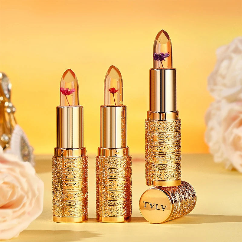 Crystal Color-Changing Flower Jelly Lipstick - Long-Lasting Moisturizing Balm - 4