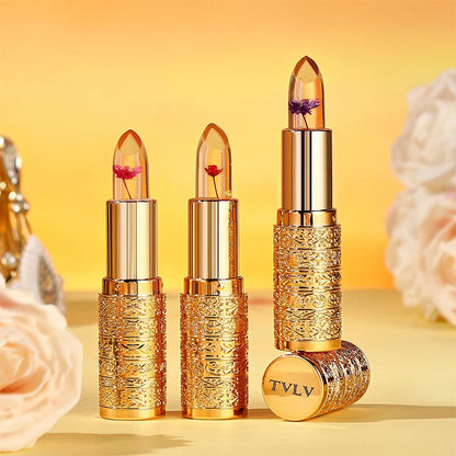 Crystal Color-Changing Flower Jelly Lipstick - Long-Lasting Moisturizing Balm
