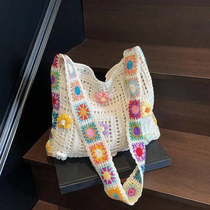 Luxury Boho Crochet Tote Bag
